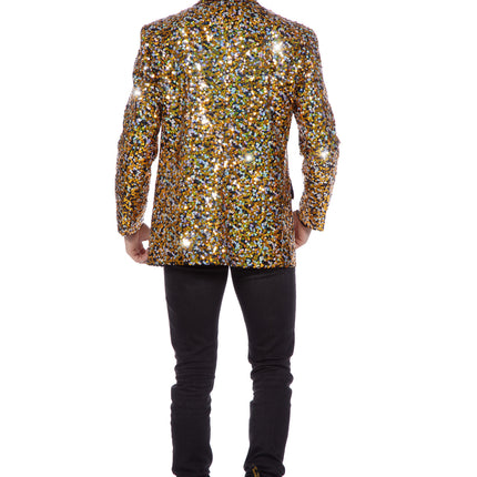 Blazer de oro y plata Paillettes para hombre