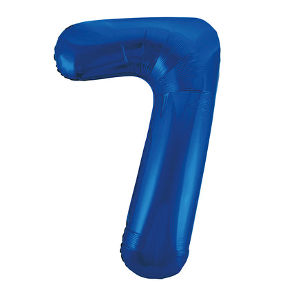 Globo Figura 7 Años Azul Vacío 86cm