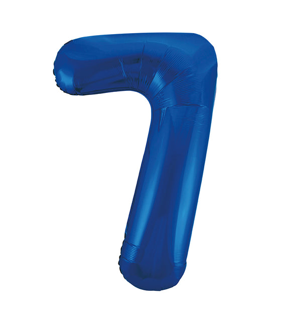 Globo Figura 7 Años Azul Vacío 86cm