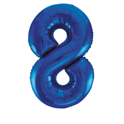 Globo Figura 8 Años Azul Vacío 86cm
