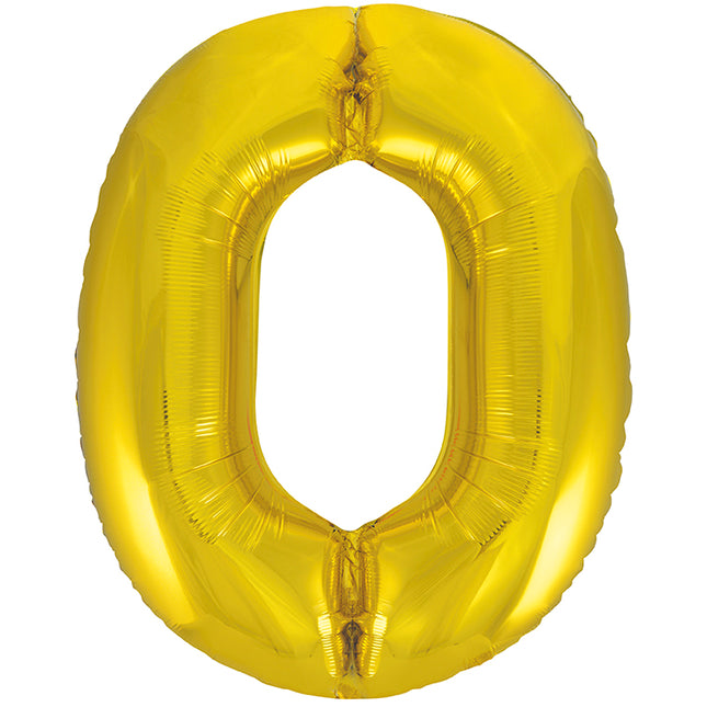 0 Año Figura Globo Oro Vacío 86cm