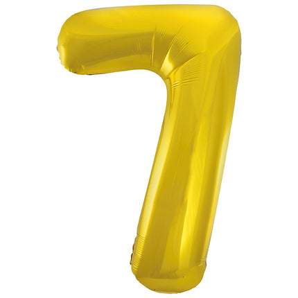 Globo Figura 7 Años Oro Vacío 86cm