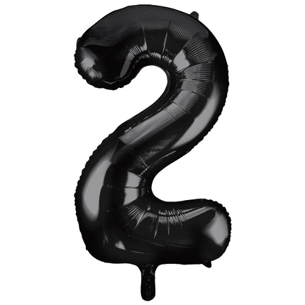 Globo Figura 2 Años Negro Vacío 86cm