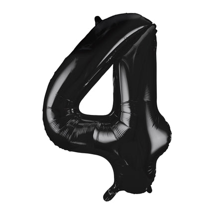 Globo Figura 4 Años Negro Vacío 86cm