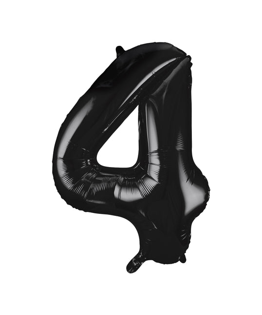 Globo Figura 4 Años Negro Vacío 86cm