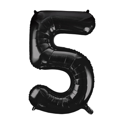 Globo Figura 5 Años Negro Vacío 86cm