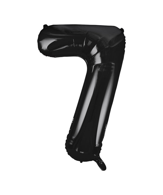 Globo Figura 7 Años Negro Vacío 86cm