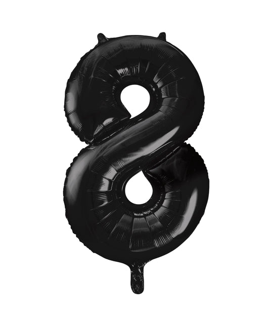 Globo Figura 8 Años Negro Vacío 86cm
