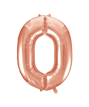 0 Año Figura Globo Oro Rosa Vacío 86cm
