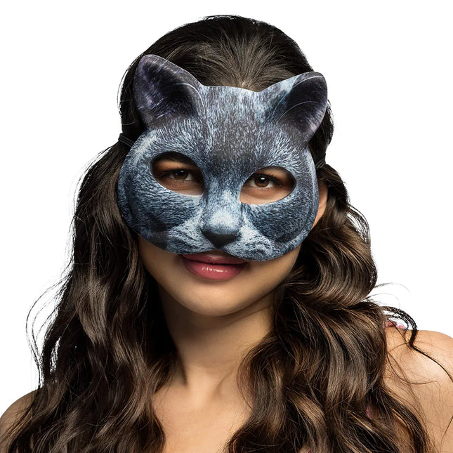Máscara Ojos de Gato Gris