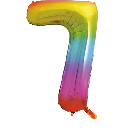 Figura 7 Años Globo Arco Iris Vacío 86cm