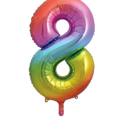 Figura 8 años Globo Arco Iris Vacío 86cm