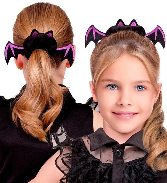 Goma para el pelo de Halloween con forma de murciélago para niños