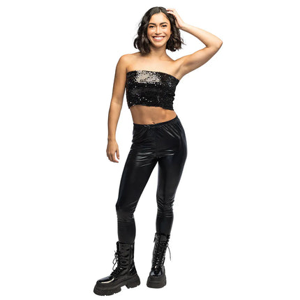 Top Sparkle negro (M/L elástico)
