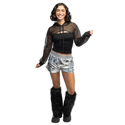 Zwart Beenwarmers Pluche