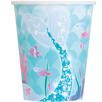 Vasos de Papel Sirena 9oz, 8ct