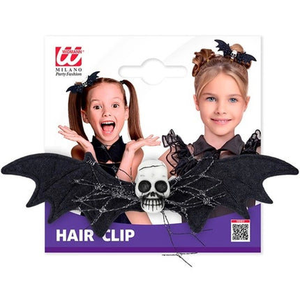 PINZA PARA EL PELO CON FORMA DE CRÁNIO DE MURCIÉLAGO PARA NIÑOS