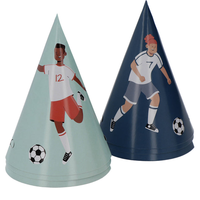 Sombreros de fiesta de fútbol 16 cm 6 piezas
