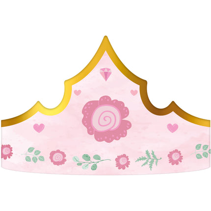 Corona Princesa Rosa 60cm 6pcs