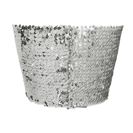Top Sparkle plateado (M/L elástico)