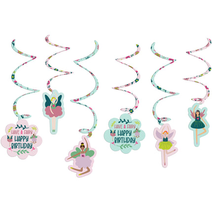 Bailarina Colgante Decoración Coloreada 60cm 6pcs