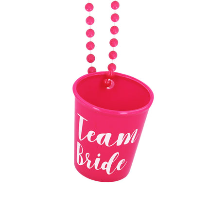 Collar con chupito «Team bride»
