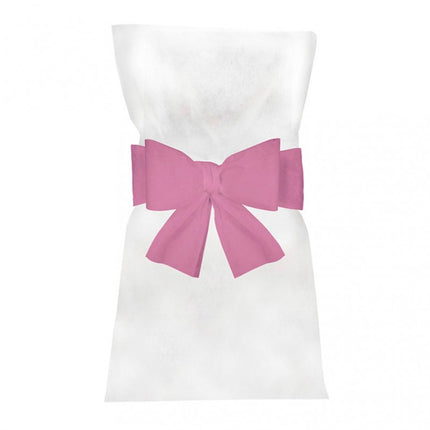 Lazo silla rosa 19cm 6uds