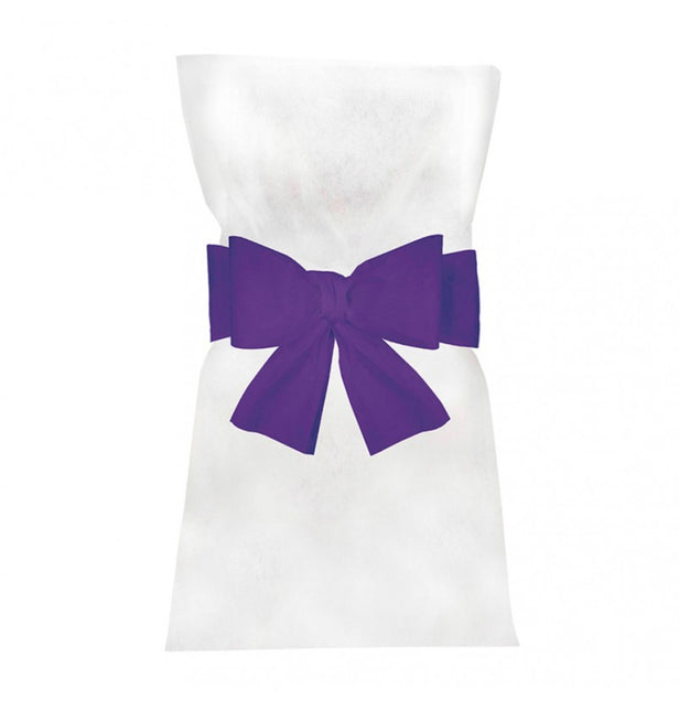 Lazo de silla morado 19cm 6uds