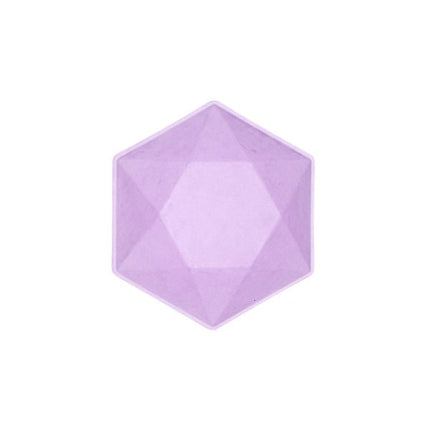 6 zeshoekige - kommen 15,8 x 13,7 cm, paars van Riethmueller koop je bij Partywinkel