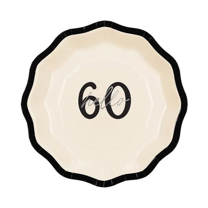 60 Jaar Borden 18cm 6st van Partydeco koop je bij Partywinkel