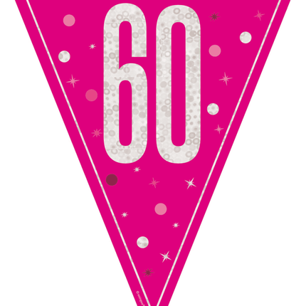 60 Jaar Slinger Roze 2,5m van Unique koop je bij Partywinkel