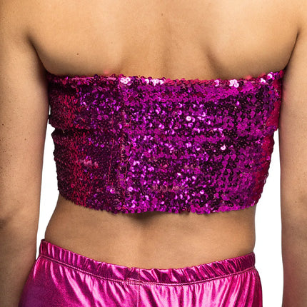 Top Sparkle rosa (M/L elástico)