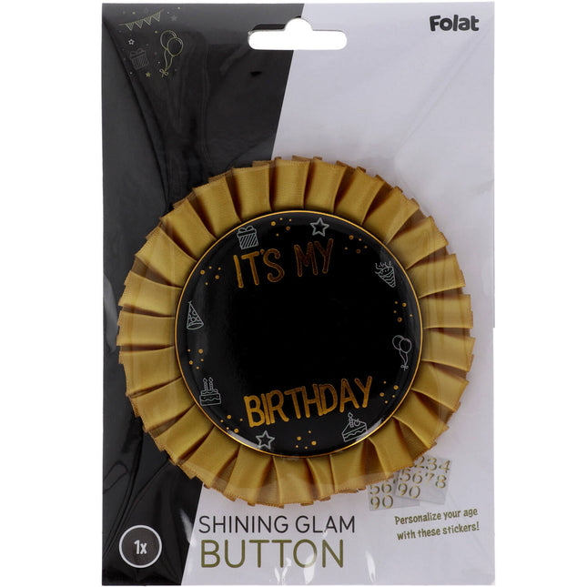 Botón Es mi XX Glam Brillante