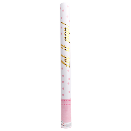 Cañón de confeti rosa 60cm