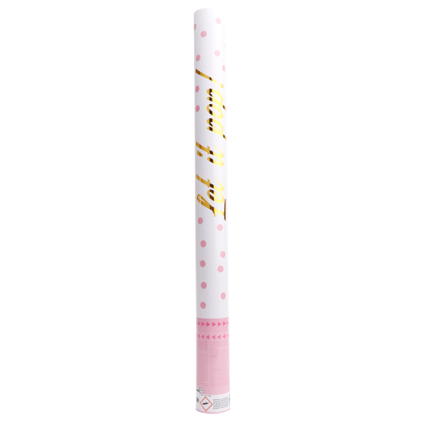 Cañón de confeti rosa 60cm
