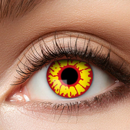 Halloween Lentes de color amarillo/rojo