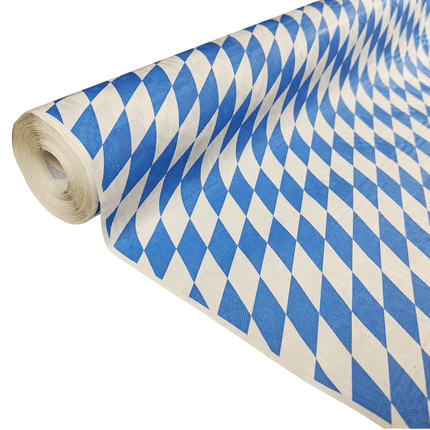 Oktoberfest Tafelkleed Blauw Wit Geruit 8m