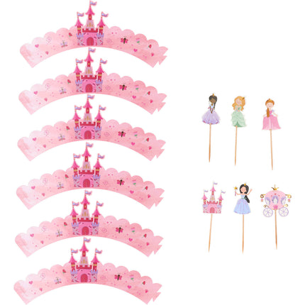 Figuras para magdalenas de princesas 6 unidades