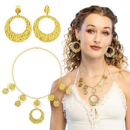 Conjunto de joyas «Oriental» (collar y pendientes)