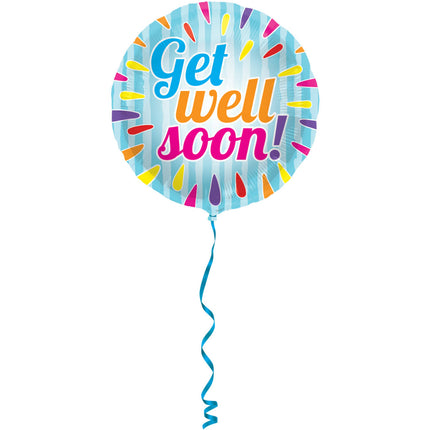 Folieballon Get Well Soon Meerkleurig - 45cm