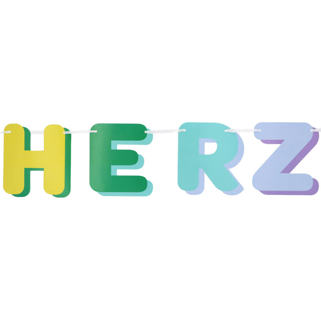 Guirnalda de letras de colores Herzlich Glückwunsch 2,6m