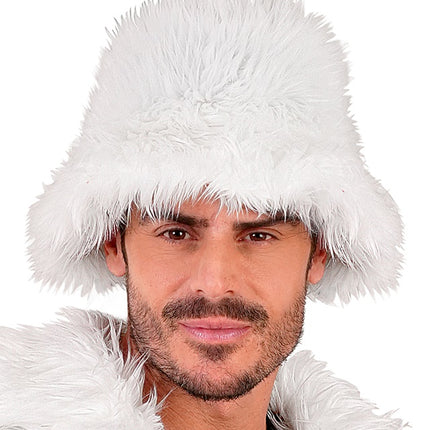 GORRO CUBO PELUCHE BLANCO