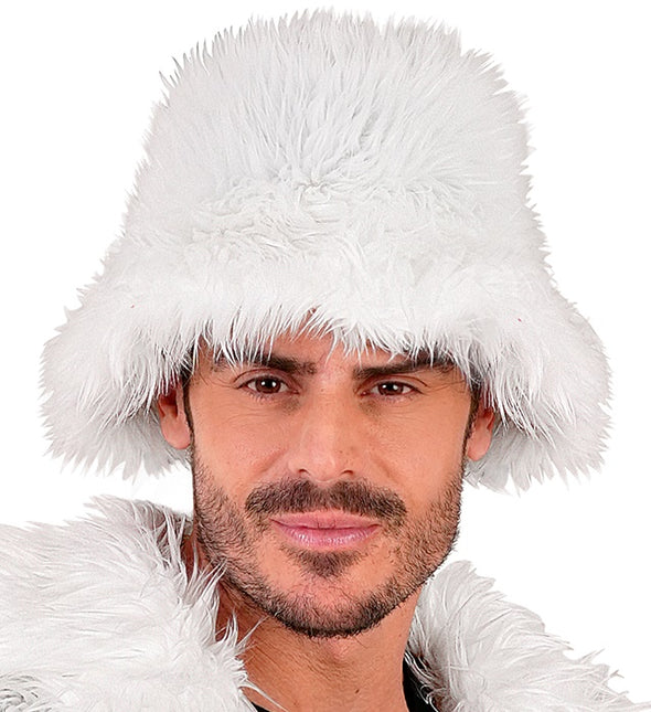GORRO CUBO PELUCHE BLANCO