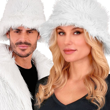 GORRO CUBO PELUCHE BLANCO