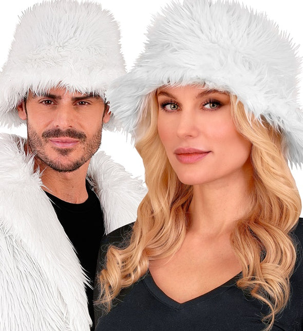 GORRO CUBO PELUCHE BLANCO