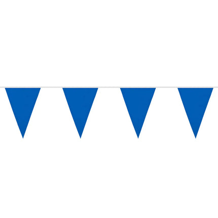 Cadena de banderas de poliéster azul (26 x 18 cm) (6 m)