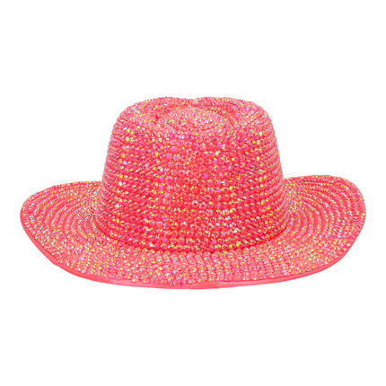 Sombrero de vaquero Aurora rosa neón UV