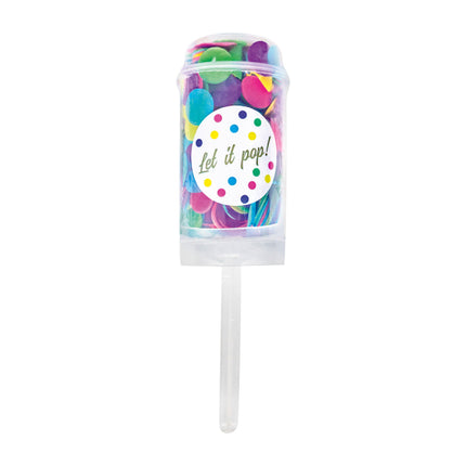 Party Popper Push Pop Papel Redondo Multicolor
