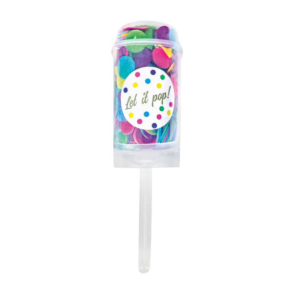 Party Popper Push Pop Papel Redondo Multicolor
