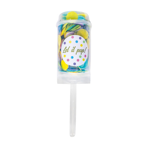 Party Popper Push Pop Papel Redondo Multicolor Pastel